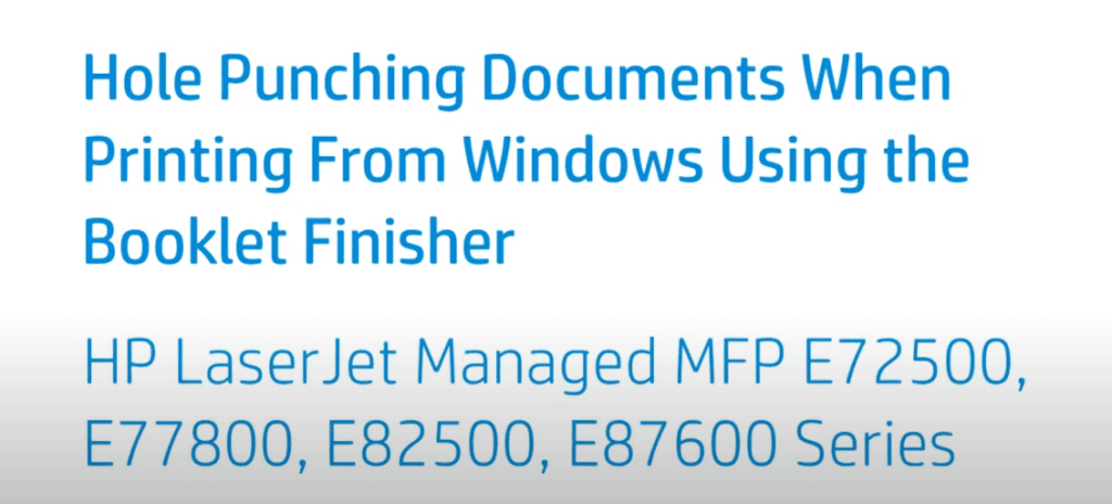 Hole Punching Document