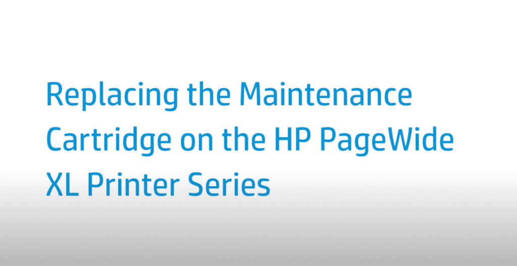 the Maintenance Cartridge