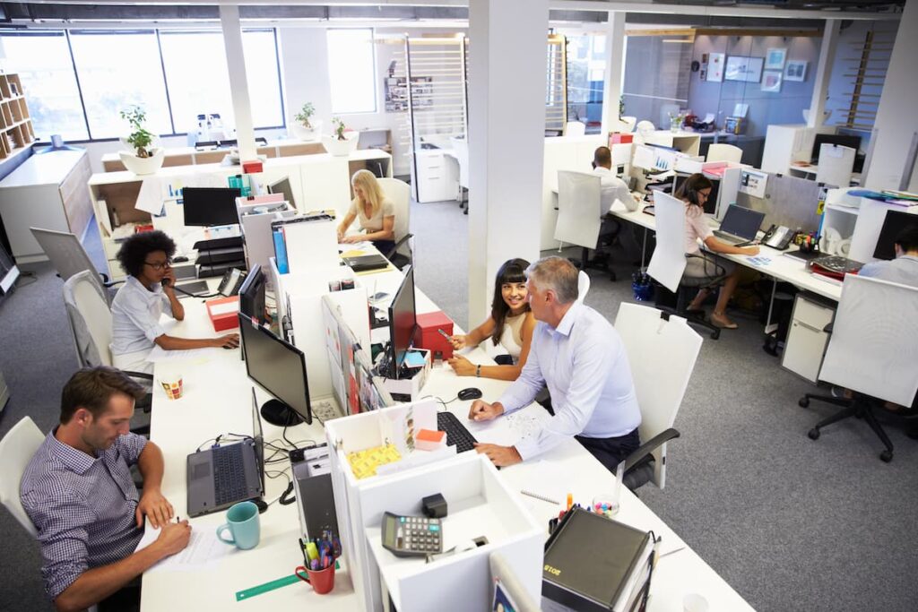 To increase Employee Productivity People are working in office. 