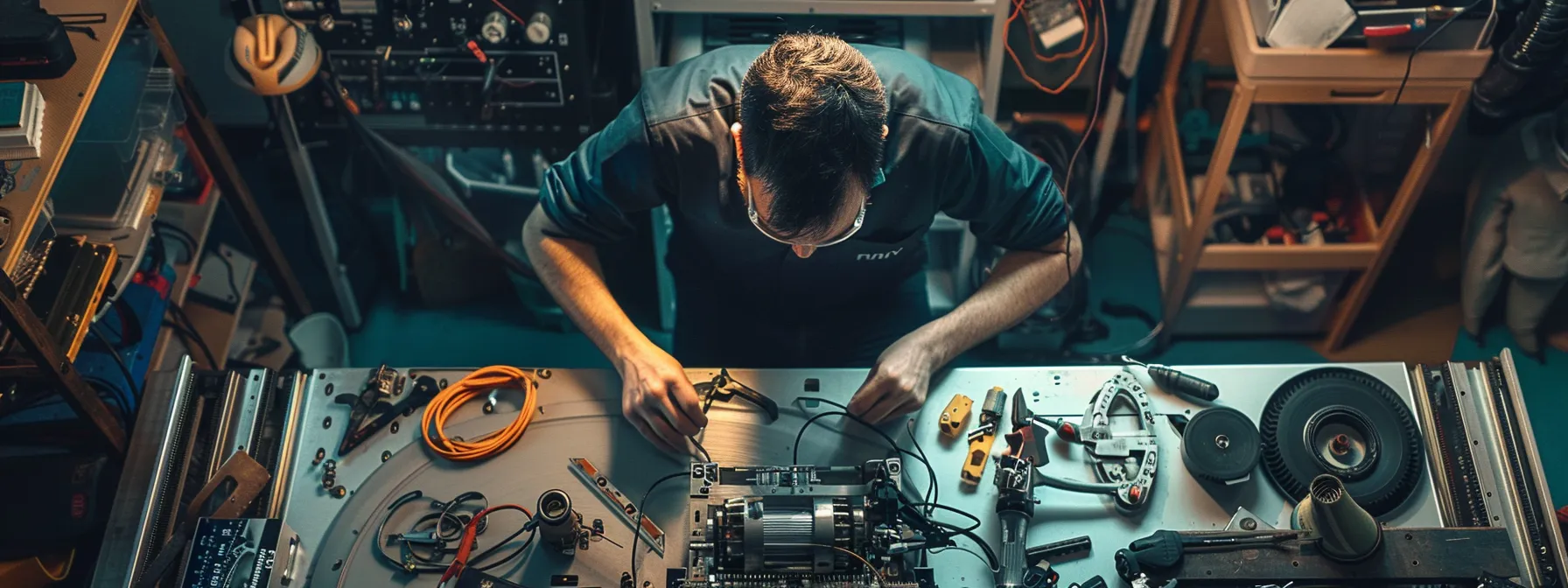 Effective Solutions for HP LaserJet Printer Problems and Repairs 12 a technician carefully replacing worn-out rollers on an hp laserjet printer, surrounded by tools and parts.