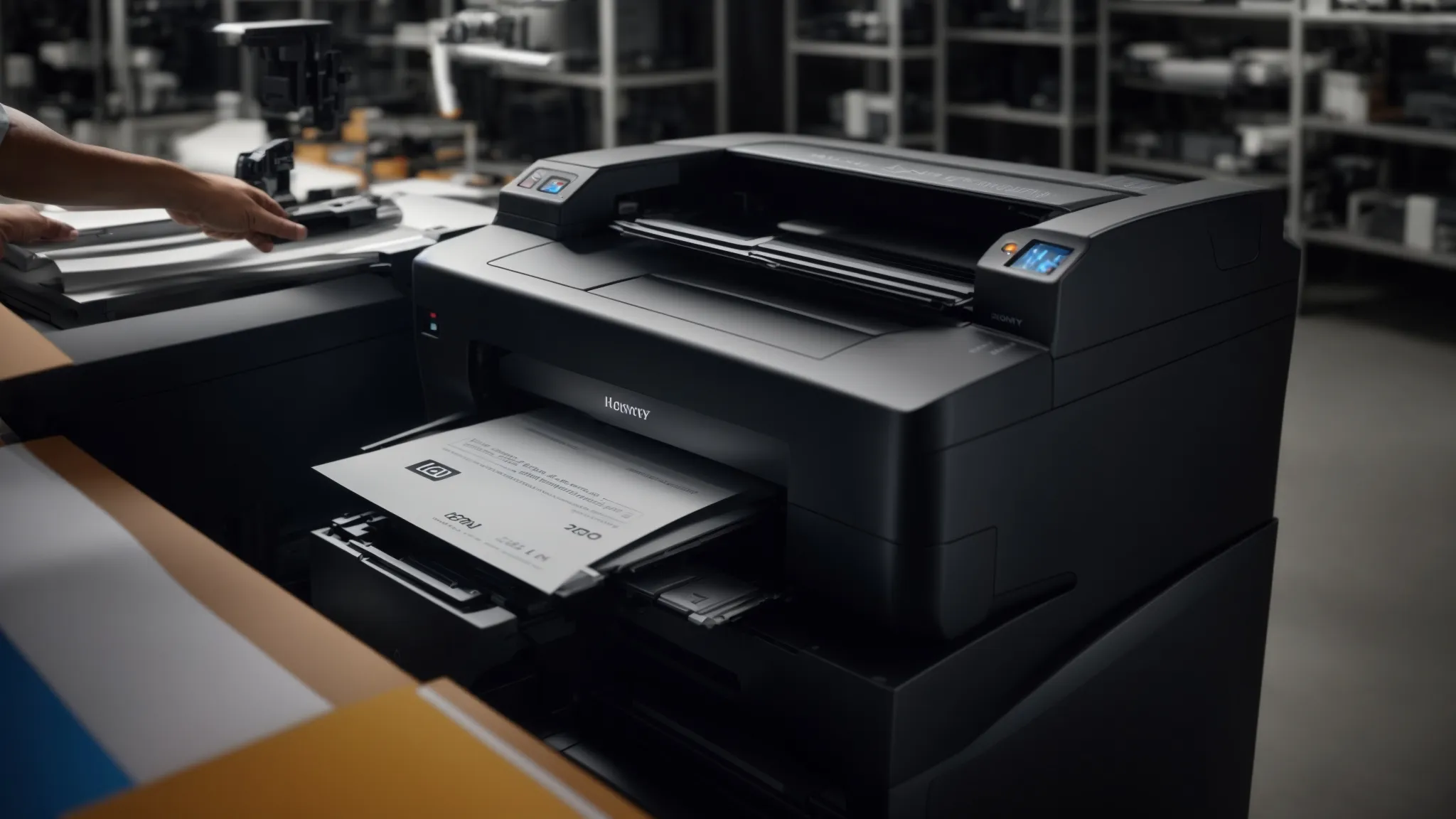 Effective Solutions for HP LaserJet Printer Problems and Repairs 9 a technician swiftly resolving a paper jam in an hp laserjet printer to maintain peak efficiency.