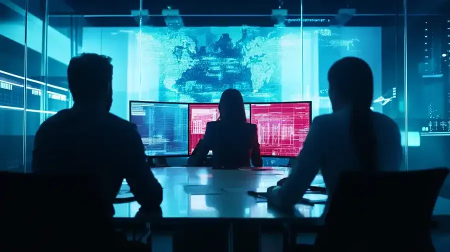 How Proactive Managed IT Services Help Small Businesses Stay Ahead of the Curve 14 Image of a corporate office with a digital wellness app, emphasizing 1-800 Office Solutions and workplace productivity.