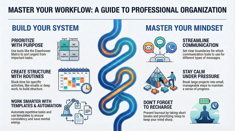 Infographic about How to Stay Organized and Professional in a Fast-Paced Business World