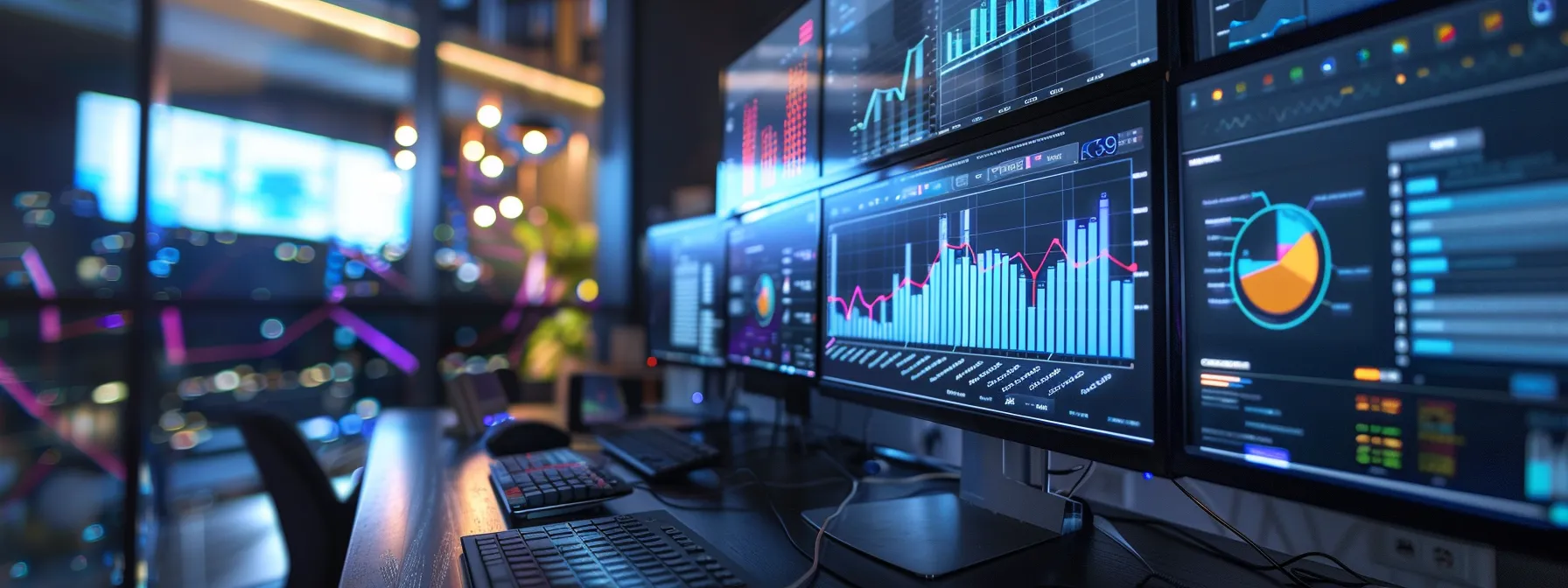 Understanding Application Performance Monitoring: A Comprehensive Guide to APM 23 a dynamic digital workspace showcases a sleek interface displaying real-time application performance metrics, with vibrant graphs and analytics highlighting proactive monitoring and collaborative teamwork in a modern tech environment.