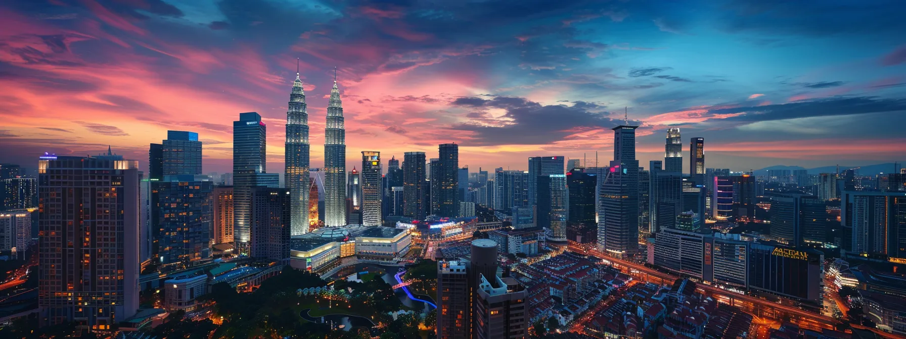 What Is SD-WAN (Software-Defined WAN)? Comprehensive Overview and Insights 9 a dynamic, futuristic cityscape glows under a twilight sky, with vibrant data streams visually interconnecting sleek architectural structures, symbolizing the seamless integration and efficiency of sd-wan technology.