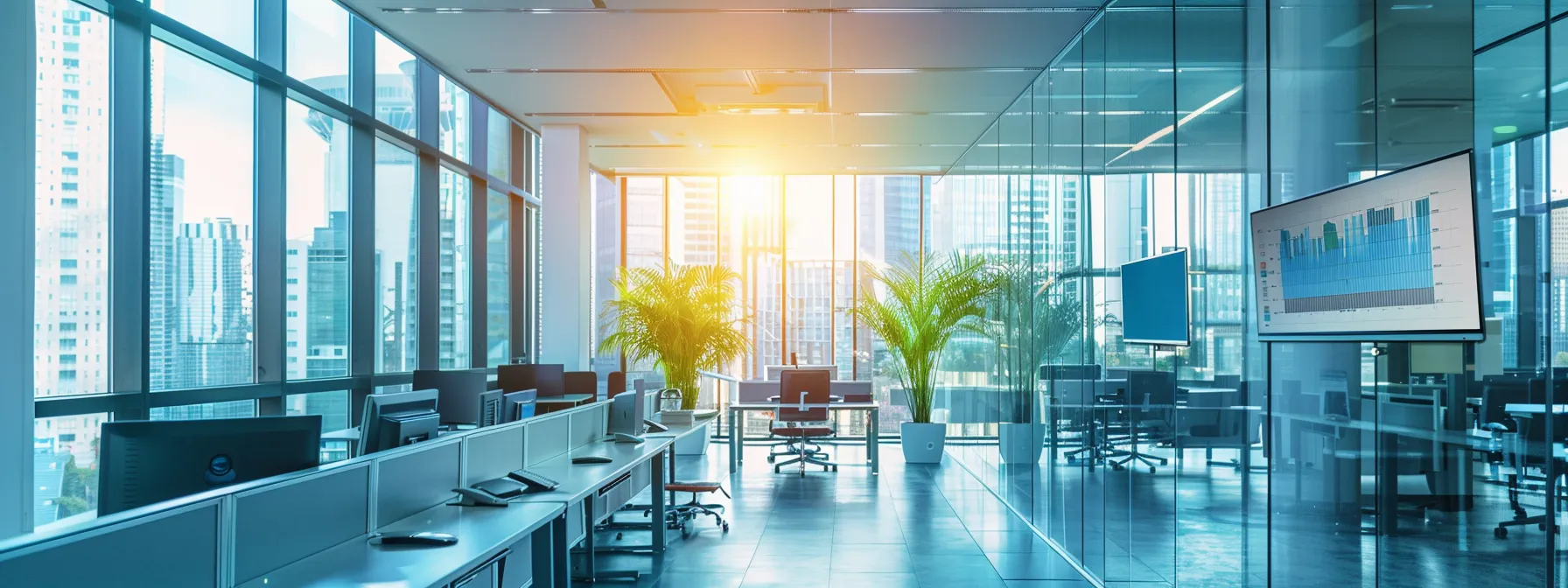 What Is Business Process Management? Understanding the Essentials of BPM 15 a dynamic, high-tech office setting filled with sleek digital dashboards and vibrant screens, showcasing advanced software solutions seamlessly optimizing business processes in real-time.
