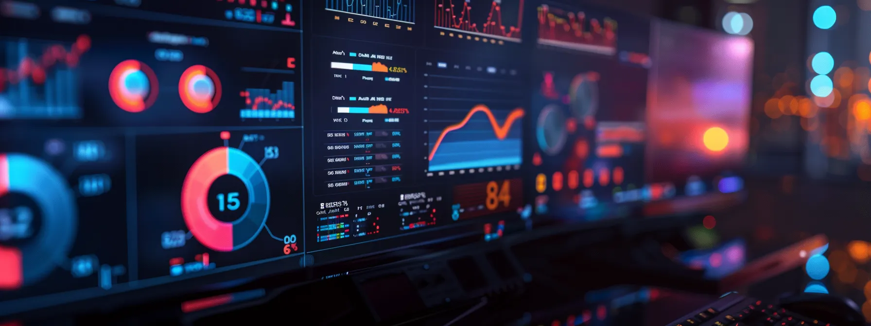 Understanding Application Performance Monitoring: A Comprehensive Guide to APM 9 a dynamic, high-tech dashboard showcasing real-time analytics of application performance metrics, with vibrant graphs and alerts illuminated against a sleek, dark background, emphasizing the critical nature of it management.