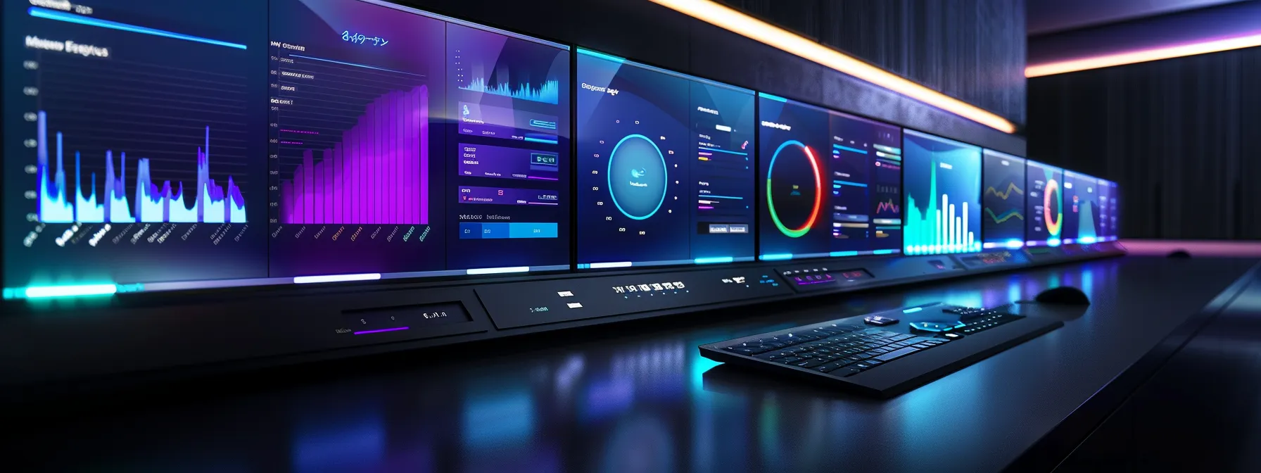 a sleek, modern management console displayed on a high-resolution screen, showcasing vibrant graphs and device icons, illuminated by soft, ambient lighting to emphasize the seamless integration and real-time monitoring of a diverse array of smartphones and endpoints.