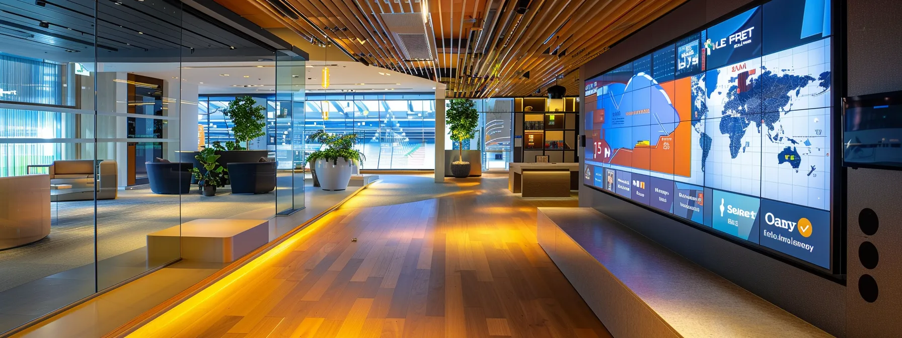 What Is iPaaS? An in-Depth Guide to Integration Platform as a Service 14 a sleek, modern office environment featuring a digital dashboard that visually illustrates the integration of ipaas with various data flow diagrams and cloud services, illuminated by soft, ambient lighting.