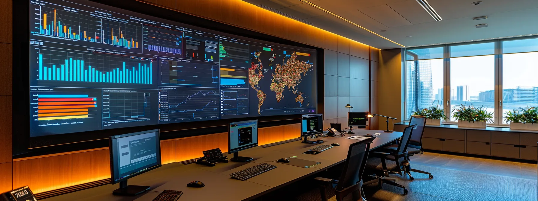 Understanding Application Performance Monitoring: A Comprehensive Guide to APM 13 a sleek, modern workspace bathed in soft natural light features a large monitor displaying colorful analytics and performance graphs, symbolizing the critical importance of application performance monitoring in enhancing organizational efficiency and reliability.
