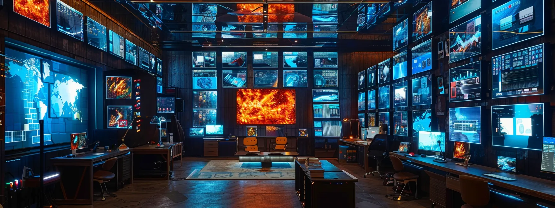 The Impact of Generative AI on Digital Content Creation 13 a vibrant, futuristic workspace showcases the seamless integration of human creativity and generative ai, with glowing screens displaying dynamic digital content, bathed in soft, ambient lighting that highlights the balance of innovation and tradition.