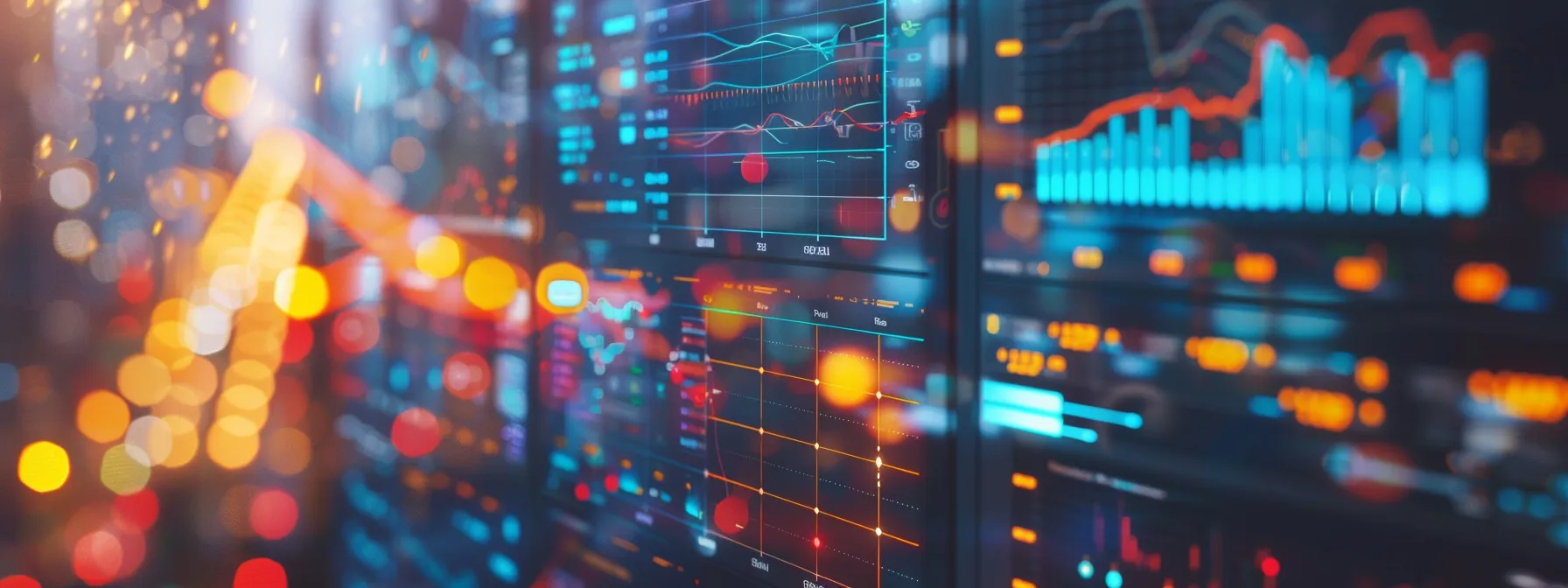 What Is Data Preparation? A Comprehensive Overview 11 a vibrant, modern workspace showcases multiple high-resolution screens displaying sleek data preparation software interfaces, with colorful visualizations and graphs illustrating the powerful features and scalability of these tools.