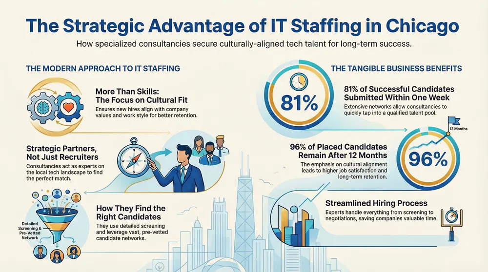 Infographic about Chicago's Leading IT Staffing Consultancies