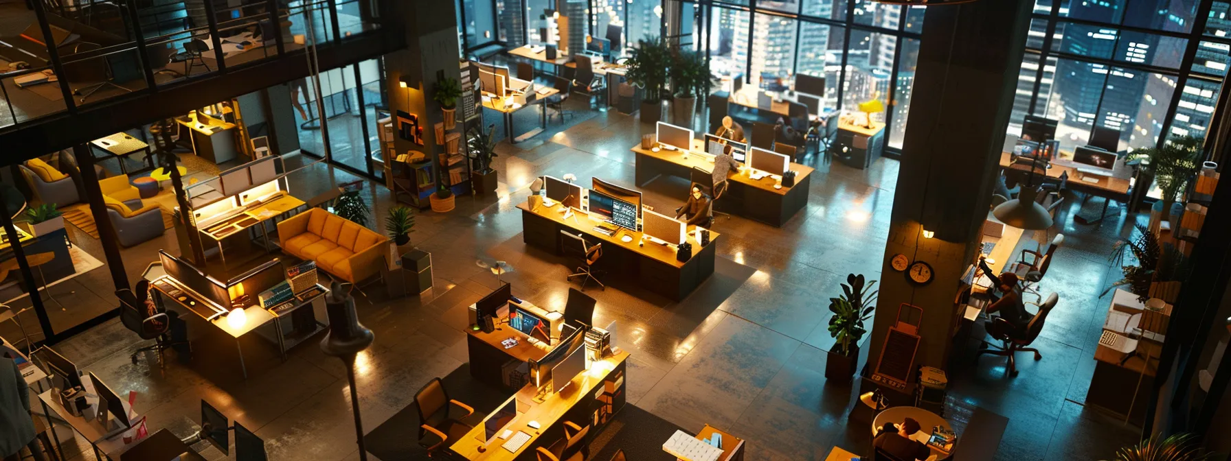 What Is Bit Rot: Recognizing Corruption in Your Files 13 a bustling urban office space, filled with modern workstations and dynamic team collaborations, showcases a vibrant atmosphere of productivity and innovation under warm, artificial lighting.