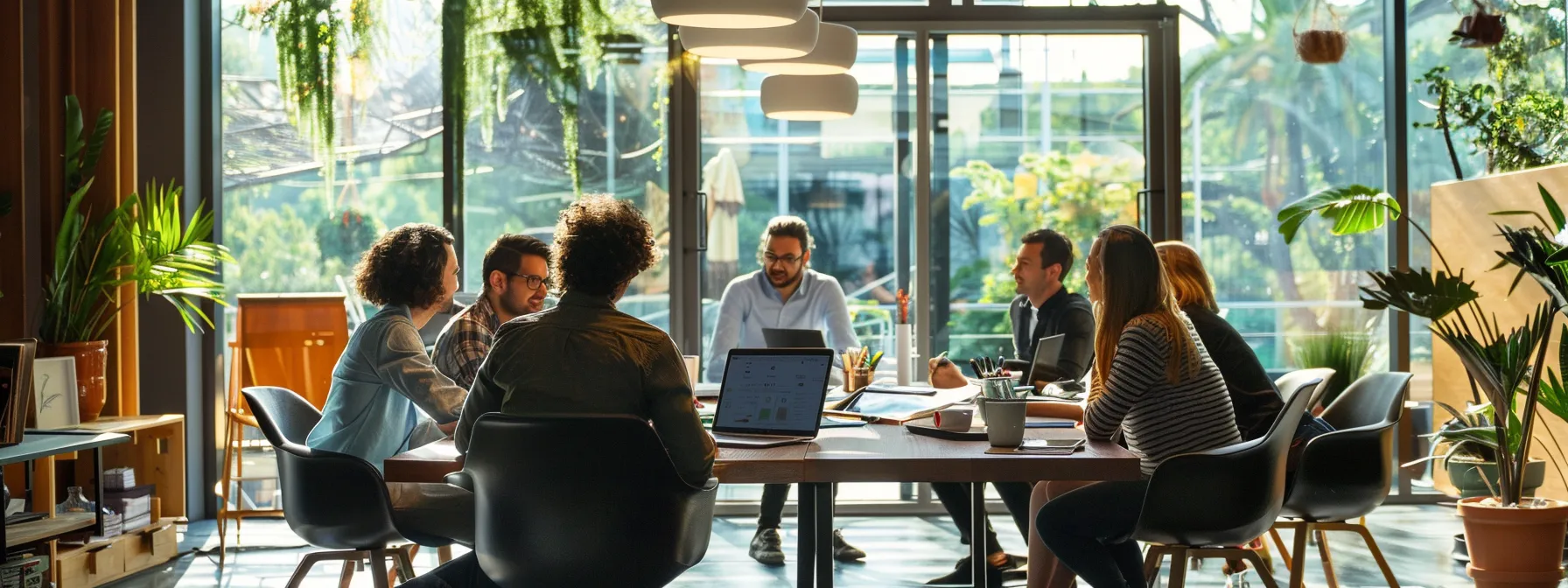 Understanding What Is Brand Recognition and Its Impact 11 a sleek, modern office environment showcases a diverse team engaged in a dynamic brainstorming session around a glossy conference table, illuminated by bright overhead lighting that enhances the sense of collaboration and innovation.