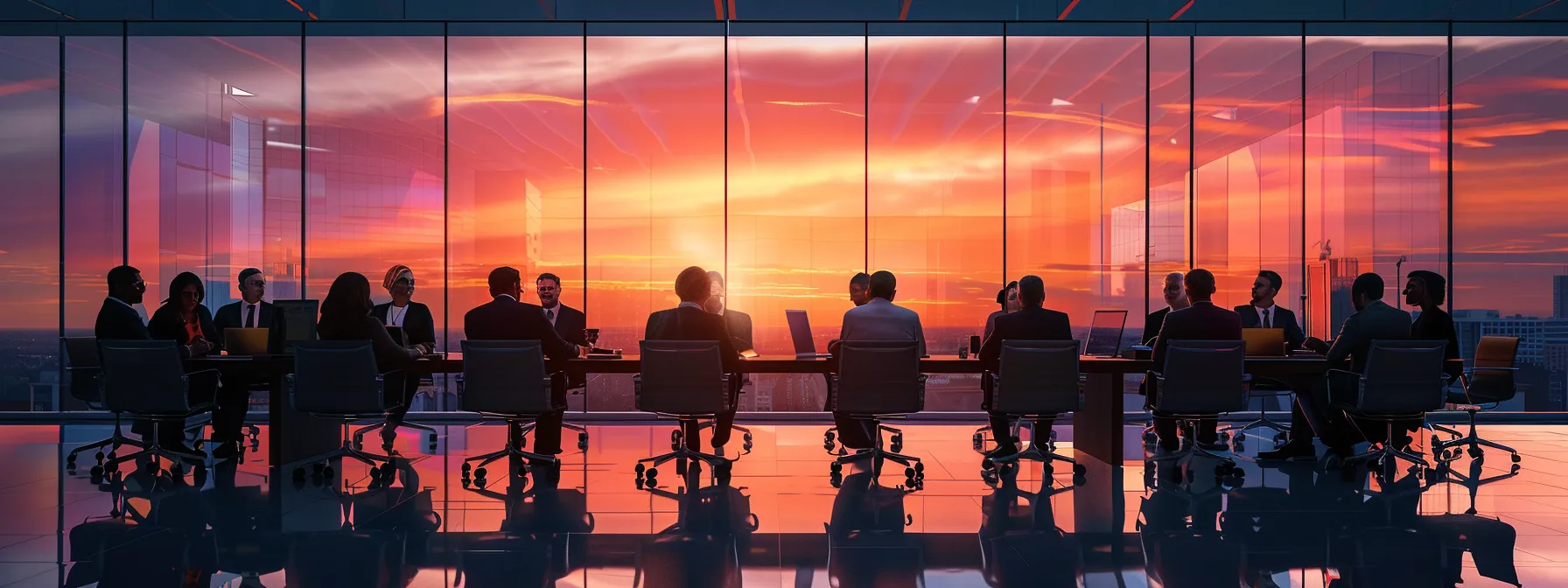 What Is Bluesky? Unpacking Its Functionality and Benefits 15 a sleek, modern office space features a vibrant, collaborative atmosphere with diverse professionals engaged in dynamic discussions around a large conference table, illuminated by striking overhead lighting that enhances the innovative vibe.