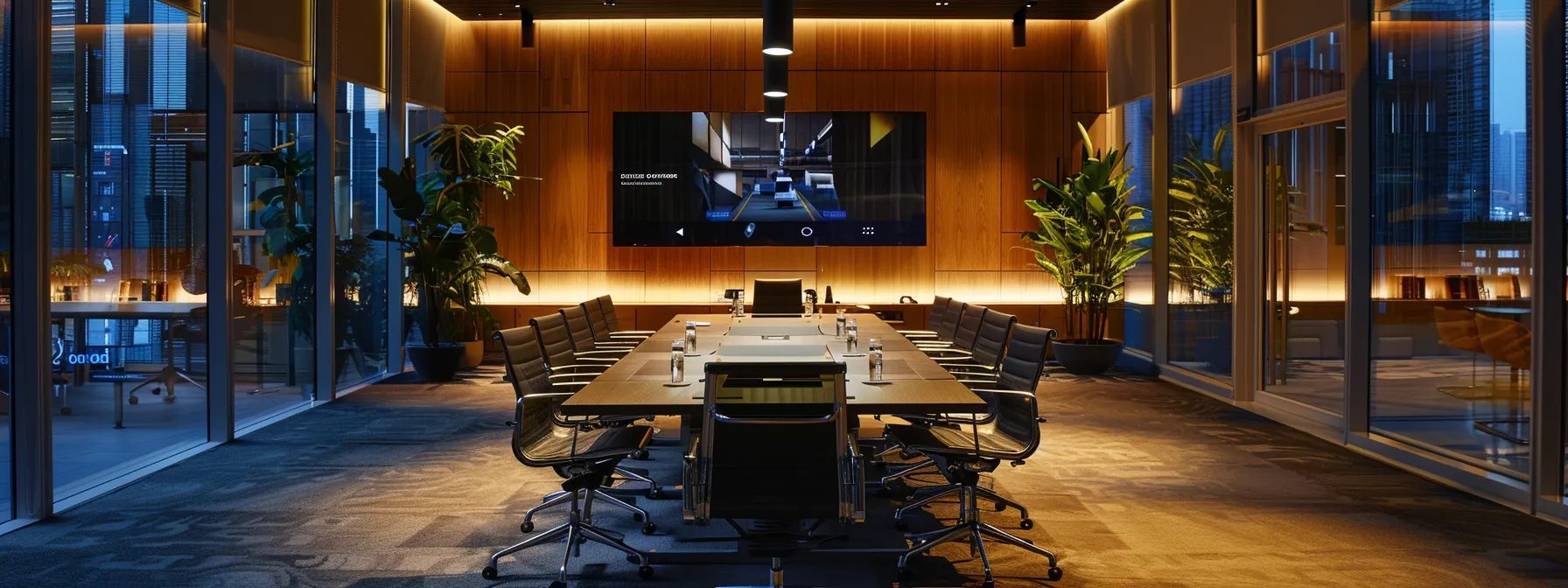 What Is a Bill of Materials (BOM): Key Components Explained 11 a sleek, modern office space is illuminated by soft, ambient lighting, showcasing a stylish conference table surrounded by high-backed, ergonomic chairs, emphasizing a collaborative and innovative atmosphere.