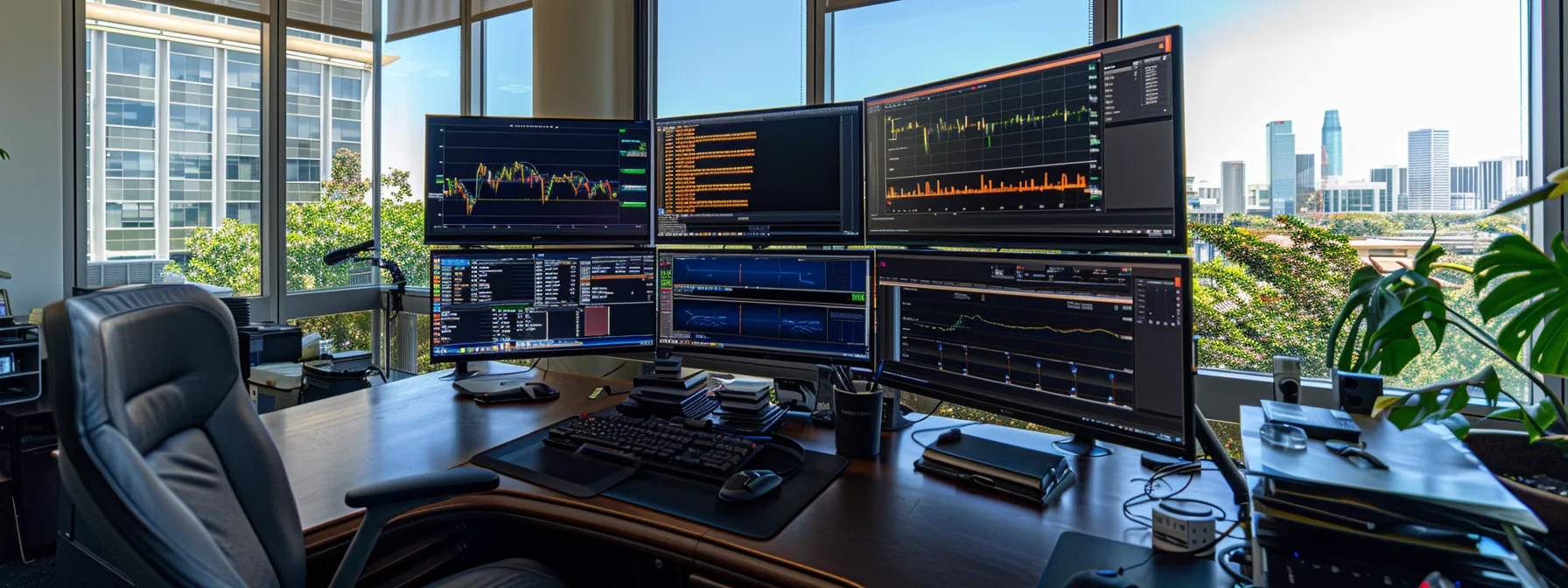 What is benchmark? 11 a modern office workspace features a sleek, multi-monitor setup displaying detailed graphs and comparisons of various cpu and gpu benchmarks, with a professional analyst focused on interpreting the data amidst a backdrop of high-tech equipment and tools.