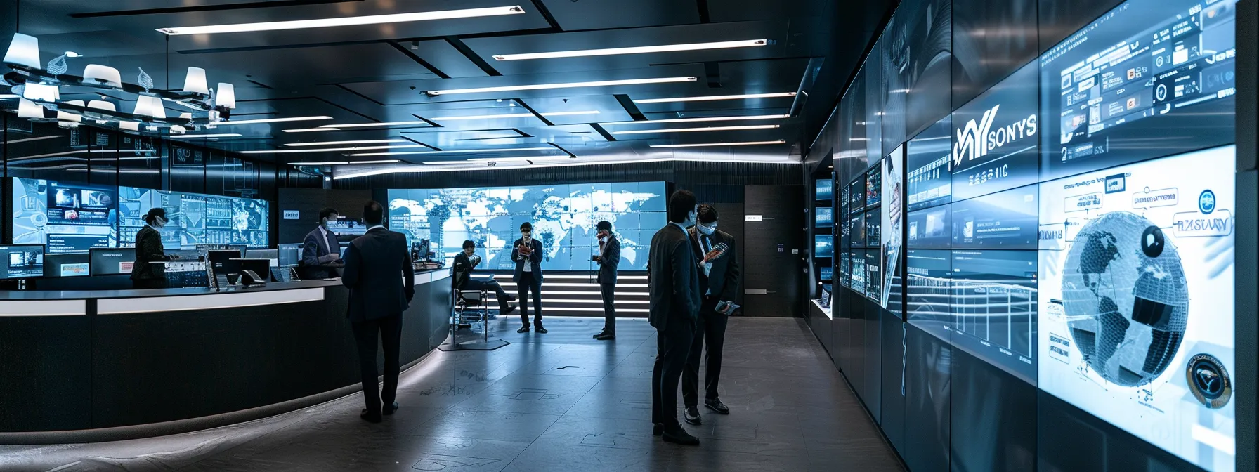 Key Elements in Business to Business and B2B B2C Models 13 a modern, sleek office environment showcases diverse sales and marketing teams engaged in collaborative discussions, surrounded by digital displays of crm tools and performance metrics, symbolizing the integration of effective b2b sales strategies.