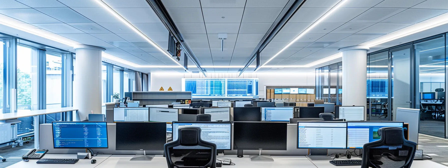 Optimizing Your Workflow Using Bash, Bourne Again Shell Tools 13 a sleek, modern office environment showcases multiple computer monitors displaying lines of bash code and command outputs, with a focused professional analyzing data and configurations, illuminated by bright overhead lights for a dynamic tech atmosphere.