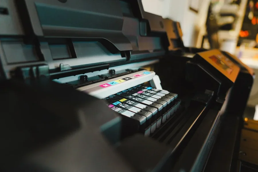 printer ink cartridges closeup