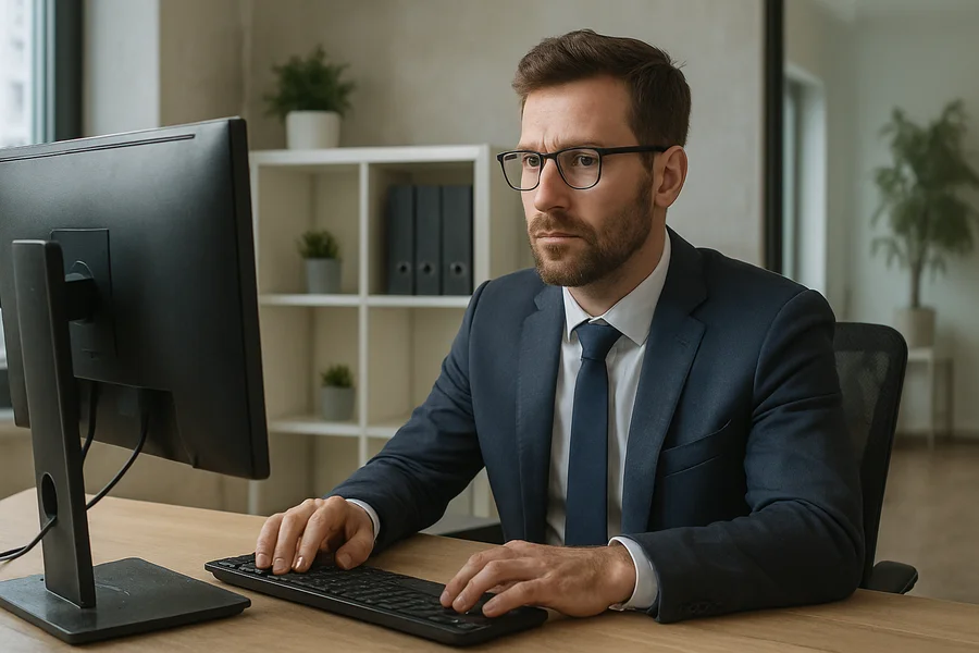 corporate man in office