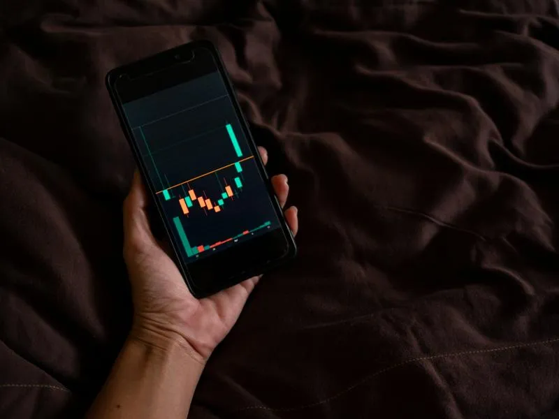 stock trading phone screen