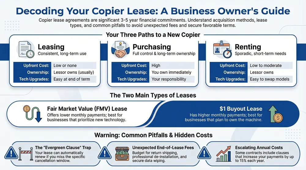 The Fine Print of Copier Lease Agreements Made Simple 9 Infographic about Copier Lease Agreements