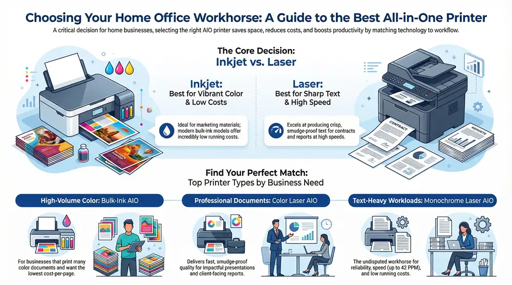 Infographic about Best All-in-One Printers for Small Businesses