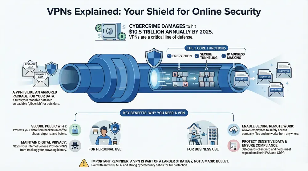 VPNs Uncovered: What They Are and How They Work 9 Infographic about VPN