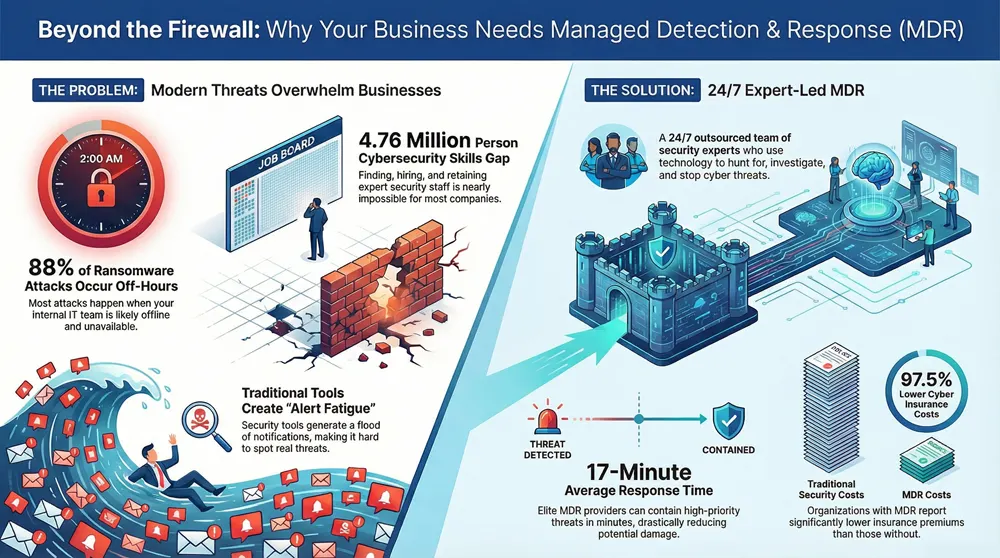 Infographic about Managed Detection and Response Services