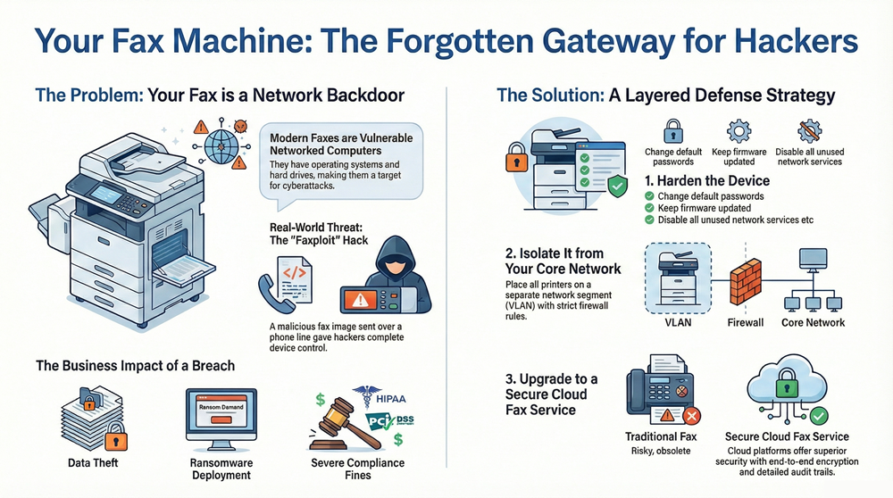 Infographic about Fax Machine Security Blind Spot