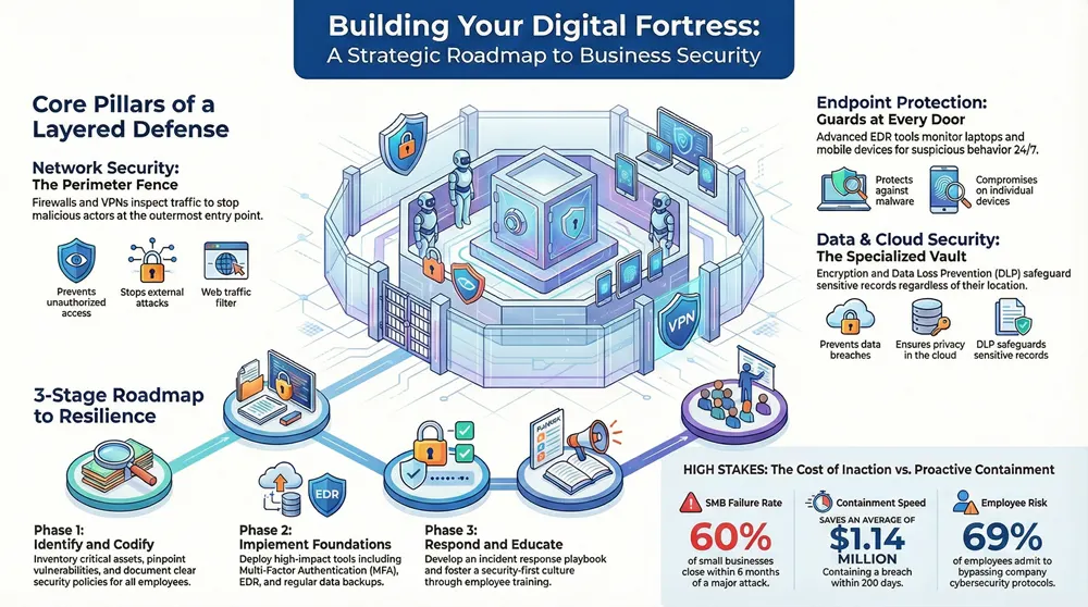 Infographic about IT Security Solutions for Businesses