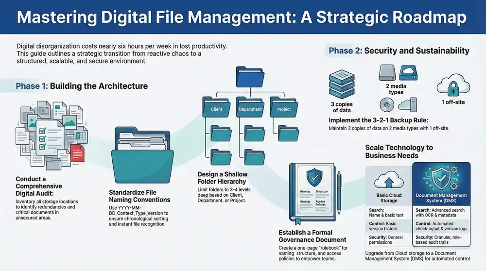 Infographic about Organizing Digital Files