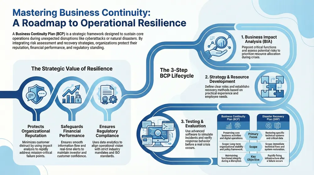 Infographic about Key Benefits of Implementing a Business Continuity Plan