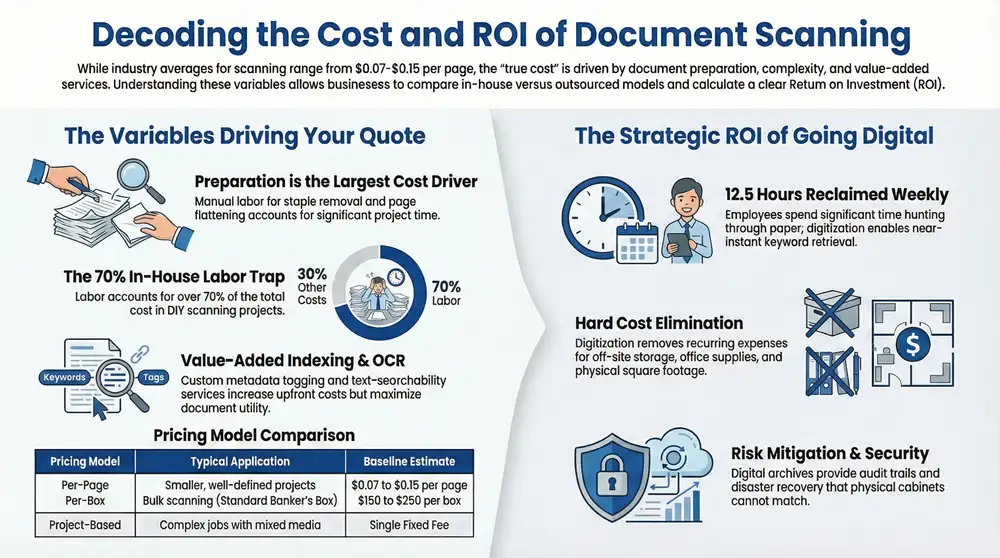 Infographic about The Cost of Document Scanning