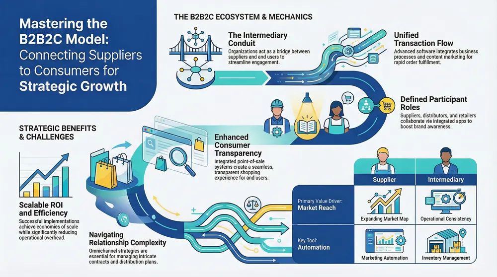 Infographic about the Concept of B2B2C in Modern Commerce