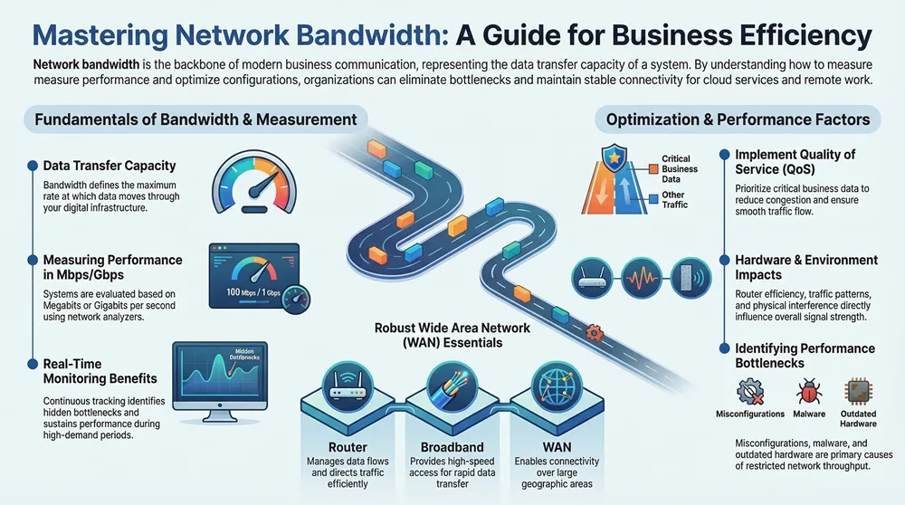 Infographic about Managing Network Bandwidth for Better Connectivity