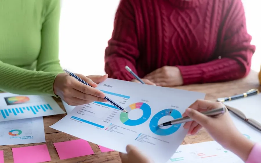 Reviewing charts and figures on paper