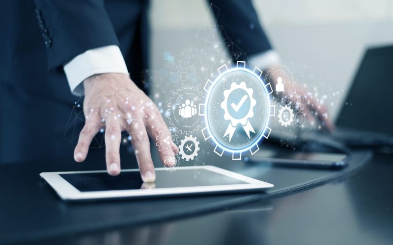 Standard quality control collage concept